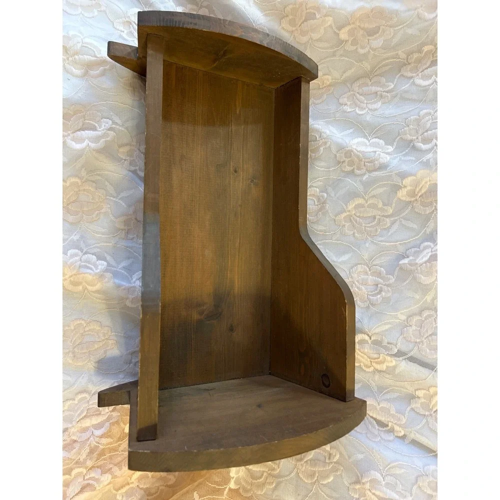 The Whitsons Handcrafted Wooden Doll Cradle Rocking Cradle Dark Rustic Pine Wood